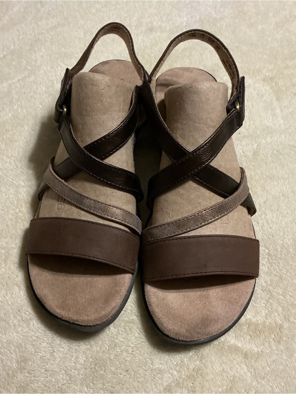 SOUL Naturalizer Women's Brown Multi-Tone Strap Sandals